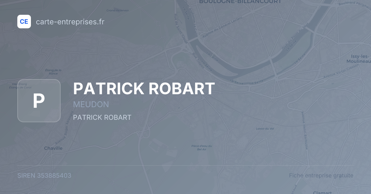 PATRICK ROBART — 353885403 — fiche entreprise