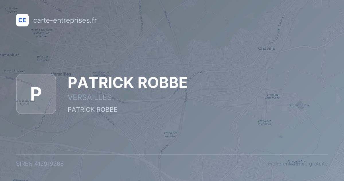 PATRICK ROBBE — 412919268 — fiche entreprise