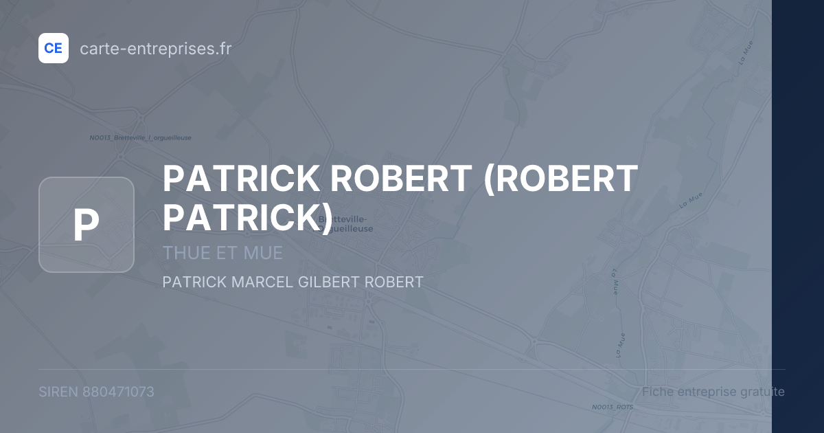 PATRICK ROBERT (ROBERT PATRICK) — 880471073 — fiche entreprise