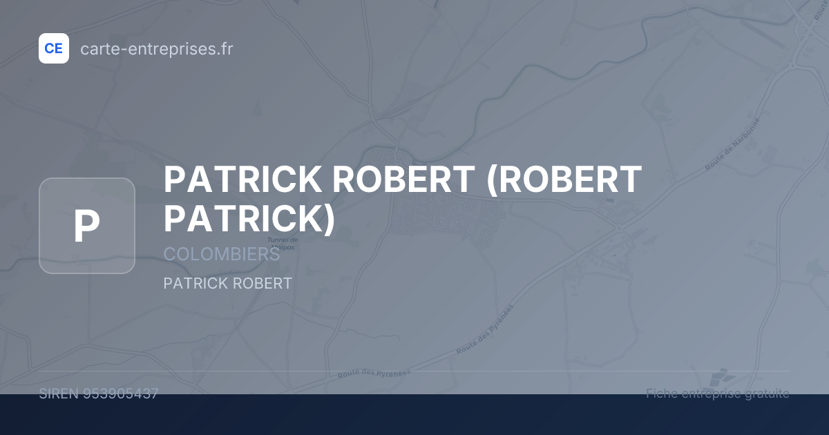 PATRICK ROBERT (ROBERT PATRICK) — 953905437 — fiche entreprise