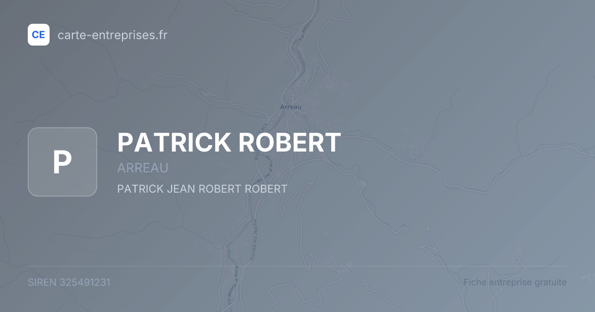 PATRICK ROBERT — 325491231 — fiche entreprise