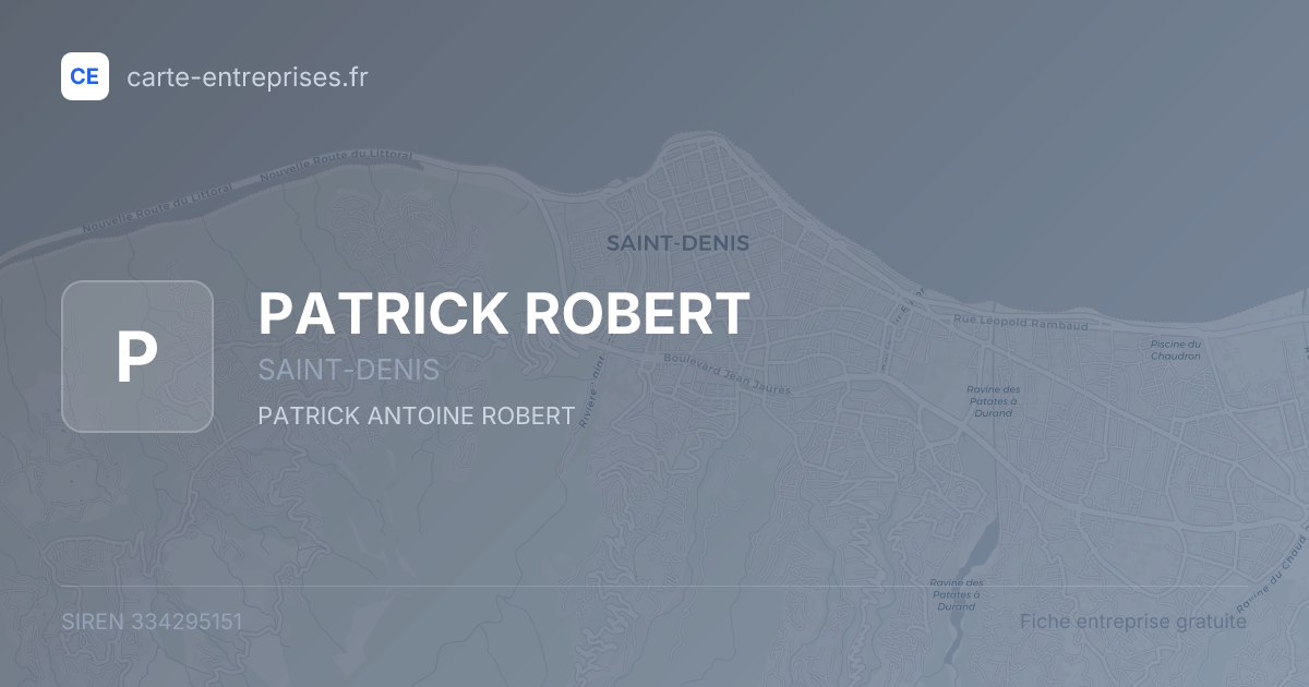 PATRICK ROBERT — 334295151 — fiche entreprise