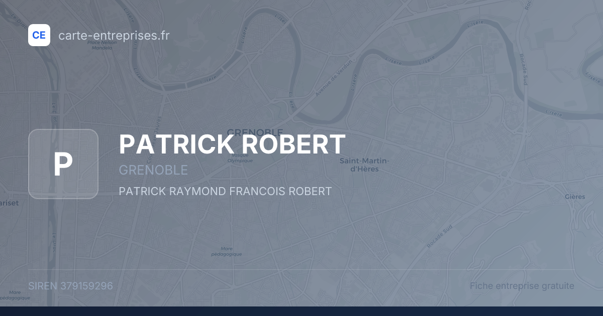 PATRICK ROBERT — 379159296 — fiche entreprise