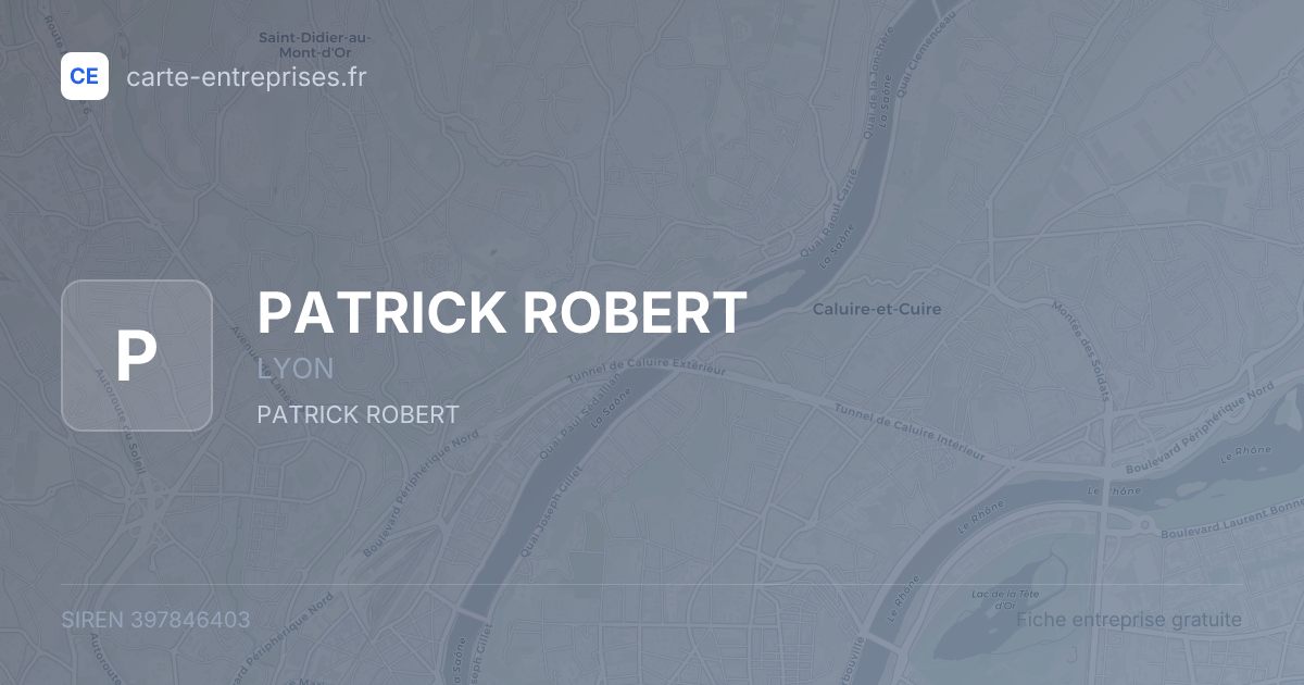 PATRICK ROBERT — 397846403 — fiche entreprise
