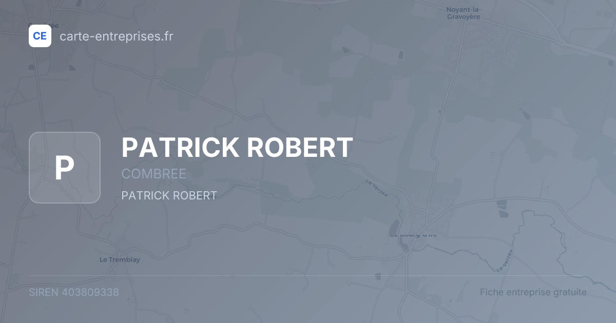 PATRICK ROBERT — 403809338 — fiche entreprise