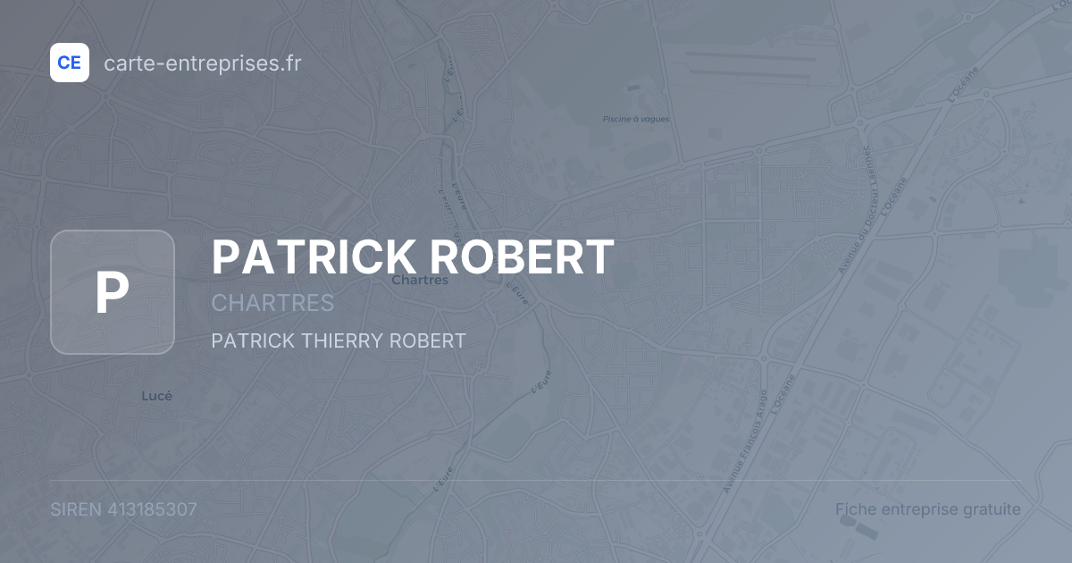 PATRICK ROBERT — 413185307 — fiche entreprise