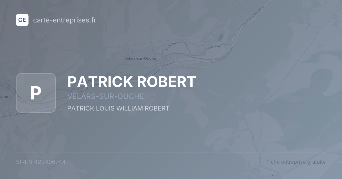 PATRICK ROBERT — 422406744 — fiche entreprise
