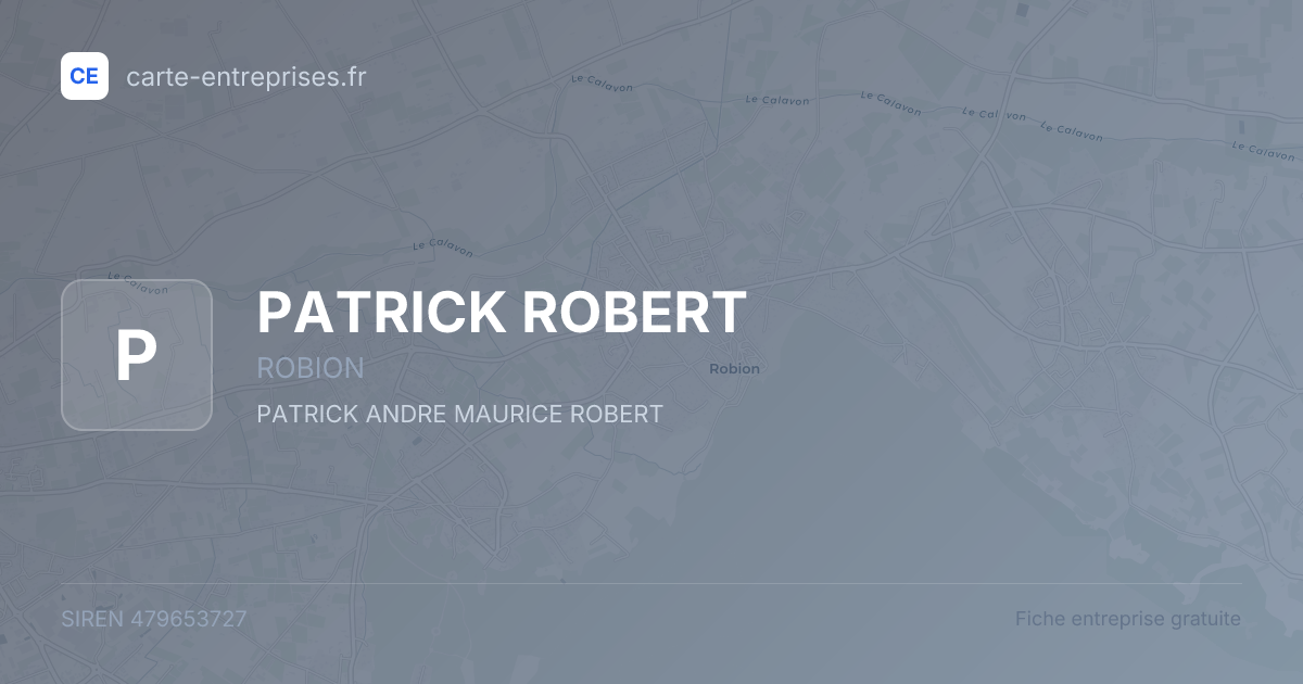 PATRICK ROBERT — 479653727 — fiche entreprise