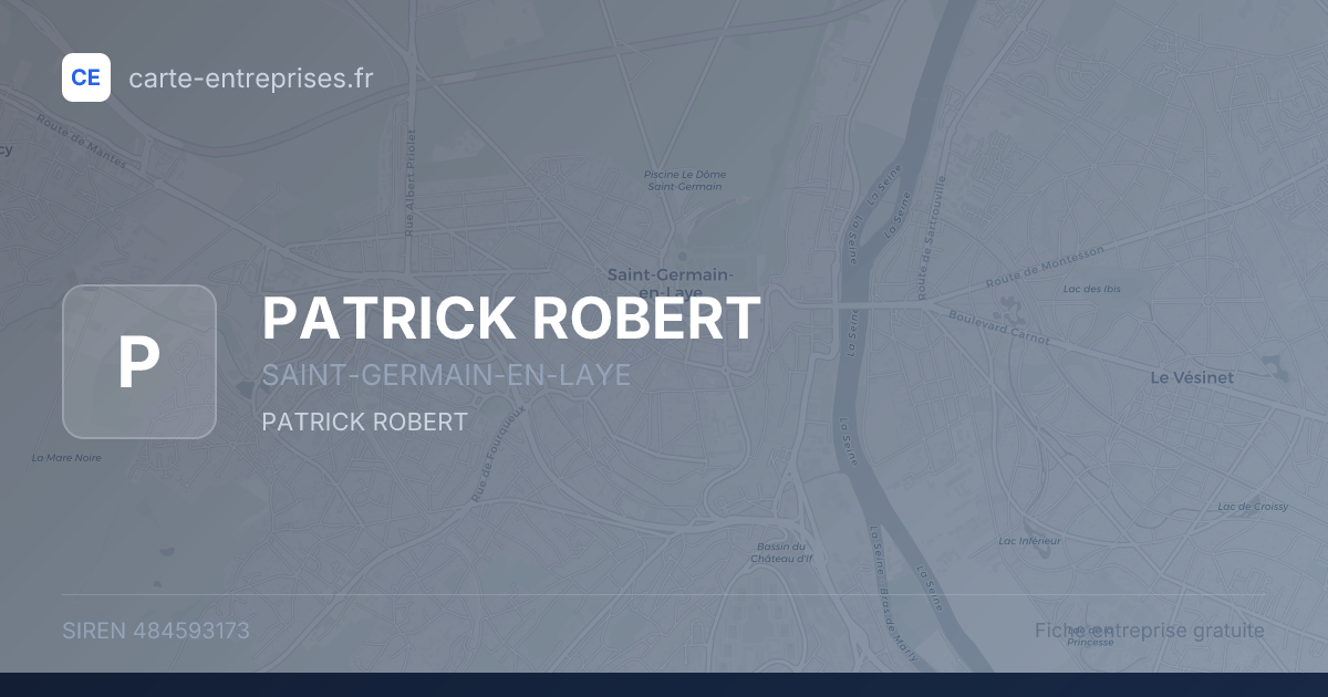 PATRICK ROBERT — 484593173 — fiche entreprise