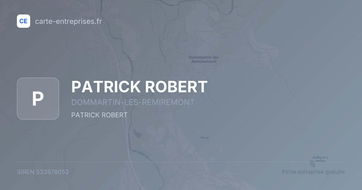 PATRICK ROBERT — 533978052 — fiche entreprise