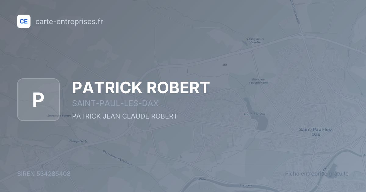 PATRICK ROBERT — 534285408 — fiche entreprise