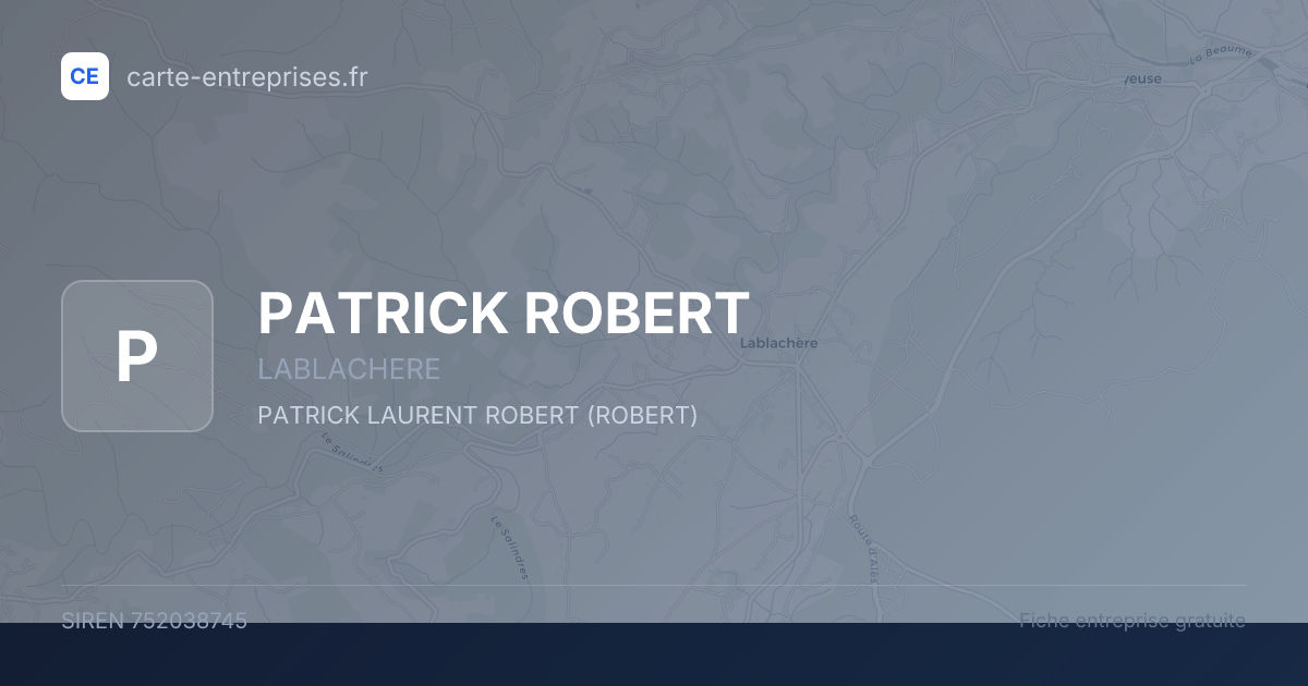 PATRICK ROBERT — 752038745 — fiche entreprise