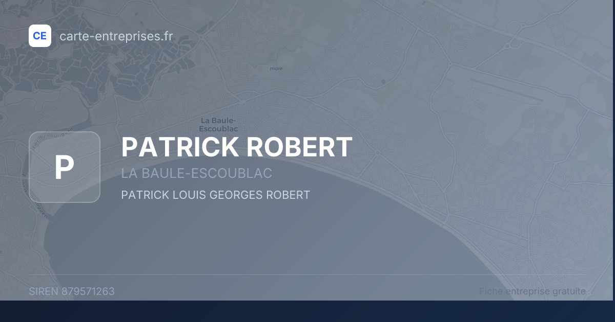 PATRICK ROBERT — 879571263 — fiche entreprise