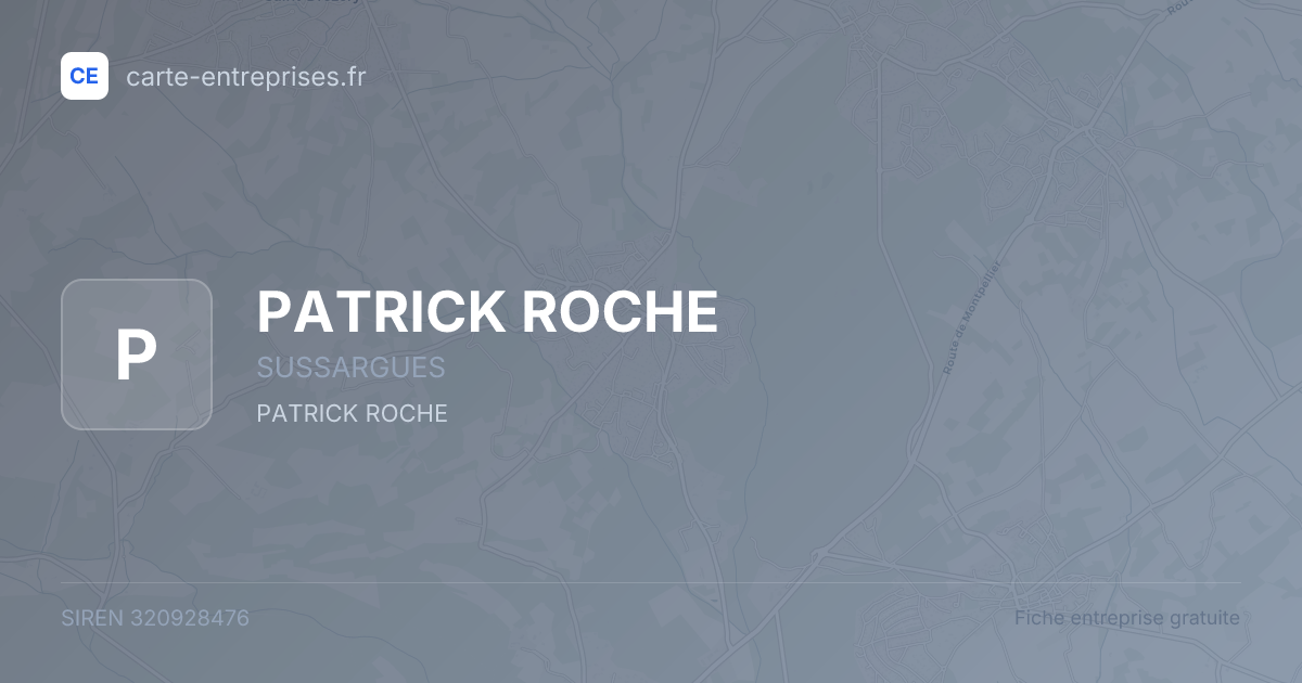 PATRICK ROCHE — 320928476 — fiche entreprise