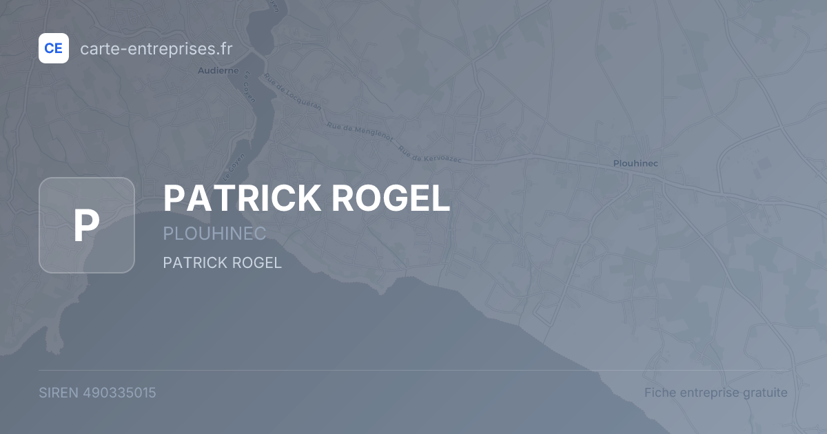 PATRICK ROGEL — 490335015 — fiche entreprise