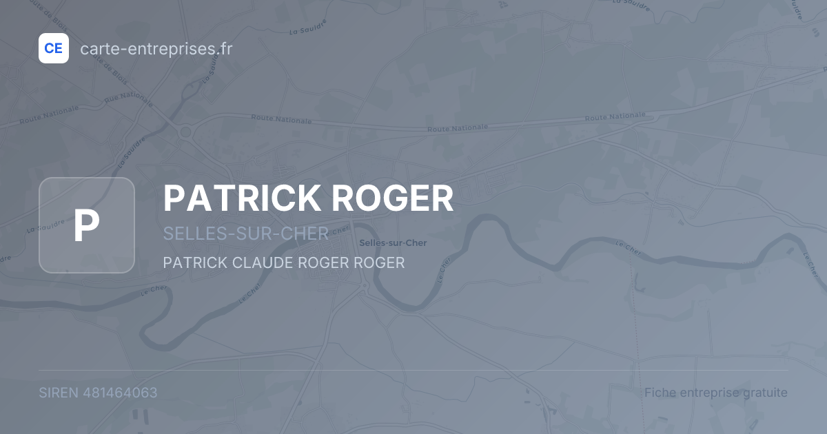 PATRICK ROGER — 481464063 — fiche entreprise