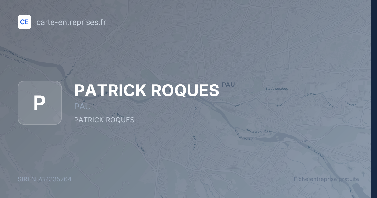 PATRICK ROQUES — 782335764 — fiche entreprise