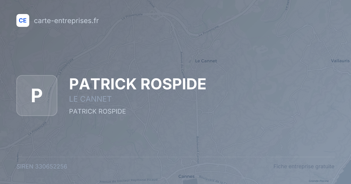 PATRICK ROSPIDE — 330652256 — fiche entreprise