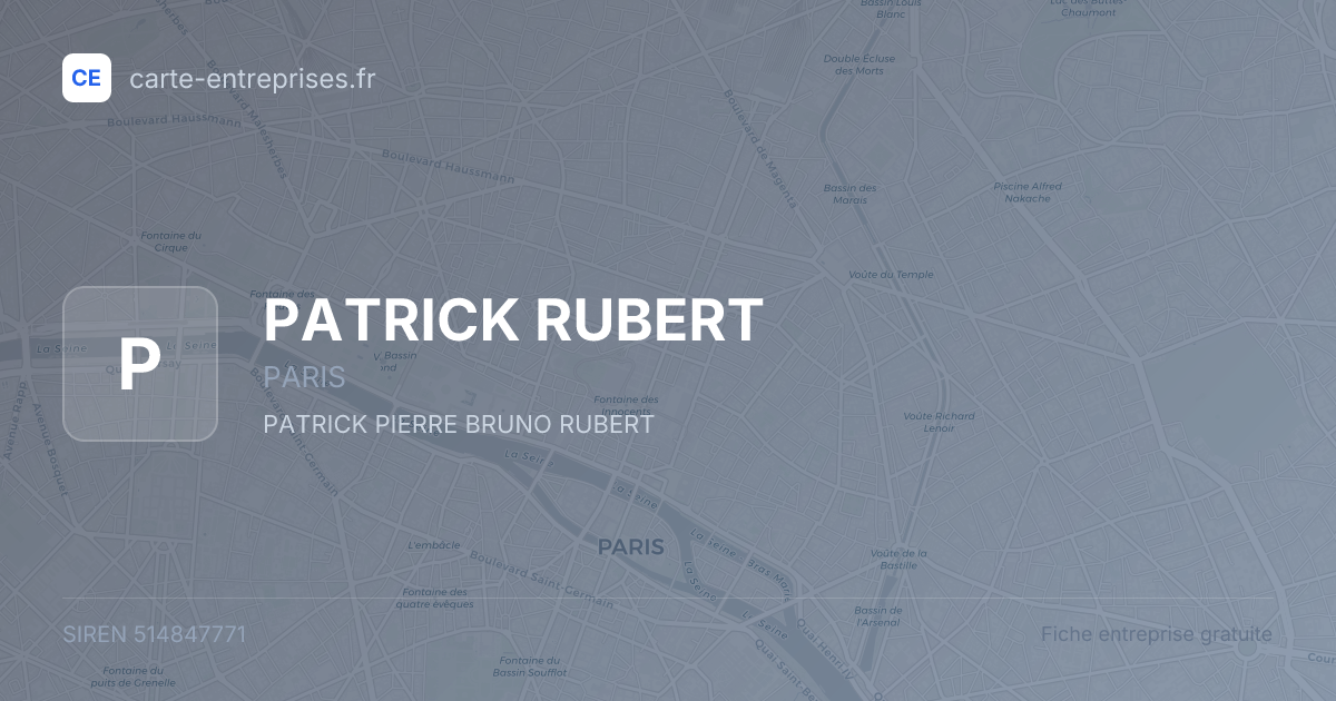 PATRICK RUBERT — 514847771 — fiche entreprise