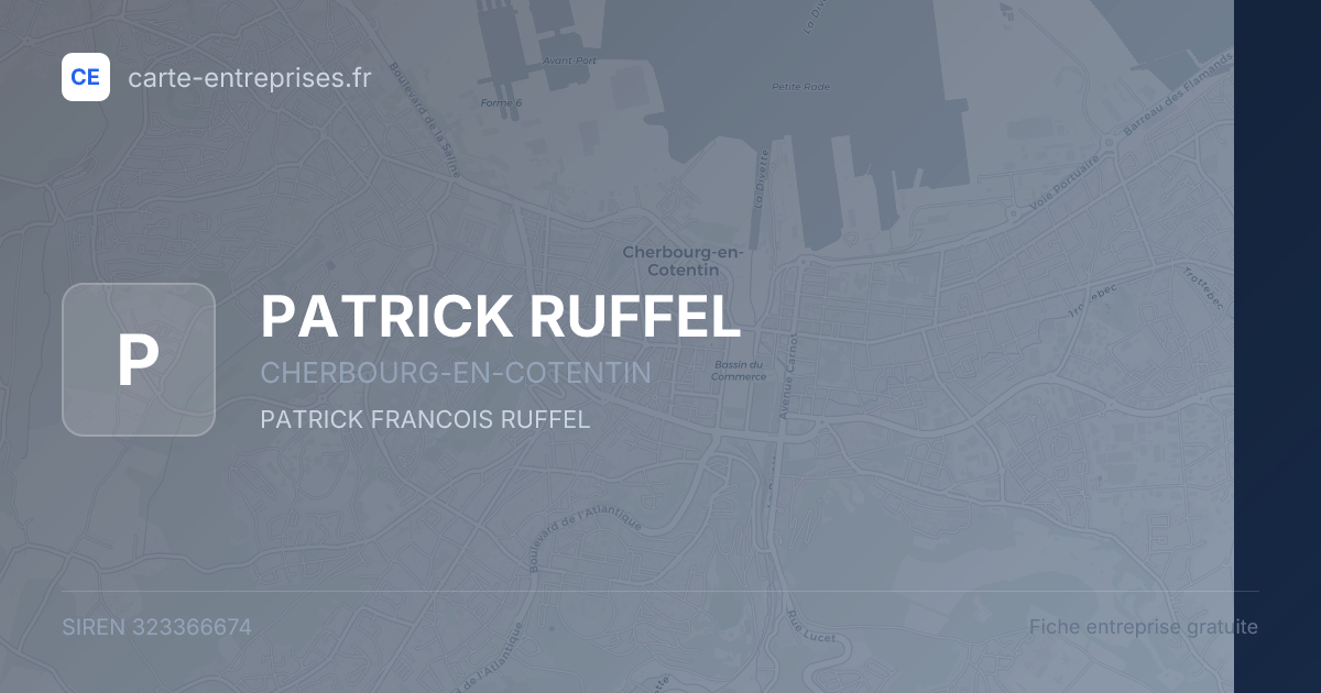 PATRICK RUFFEL — 323366674 — fiche entreprise