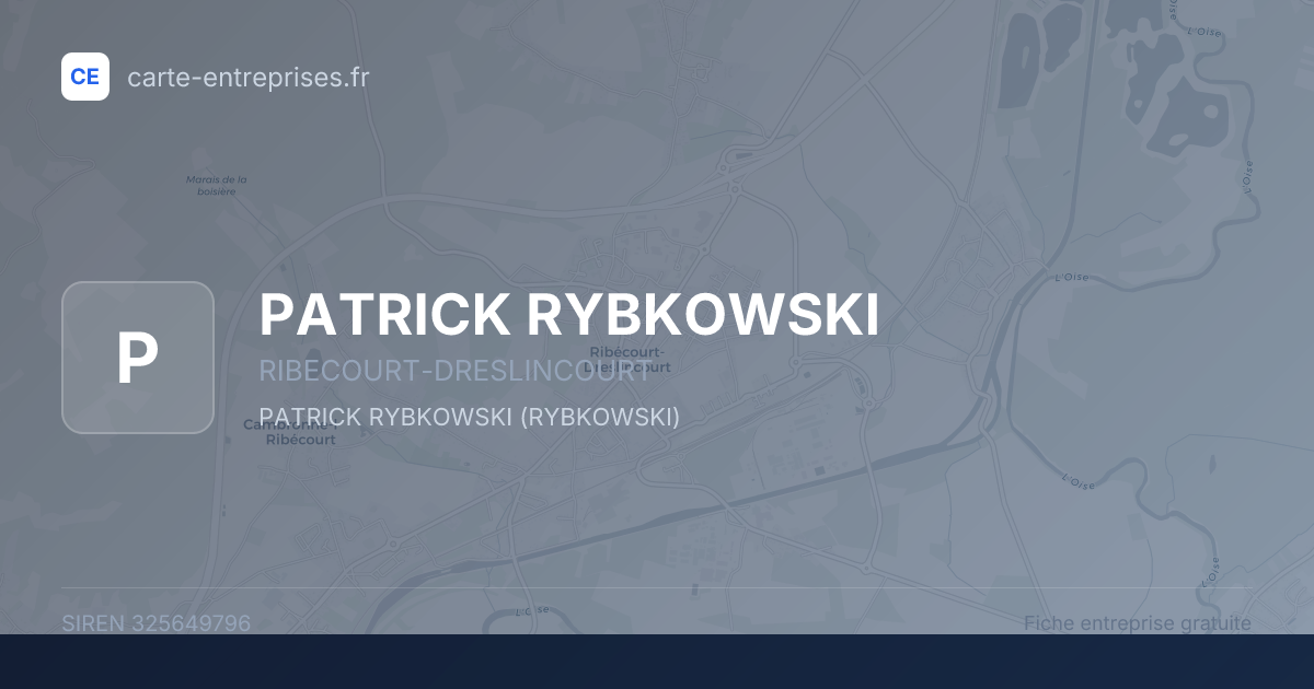 PATRICK RYBKOWSKI — 325649796 — fiche entreprise