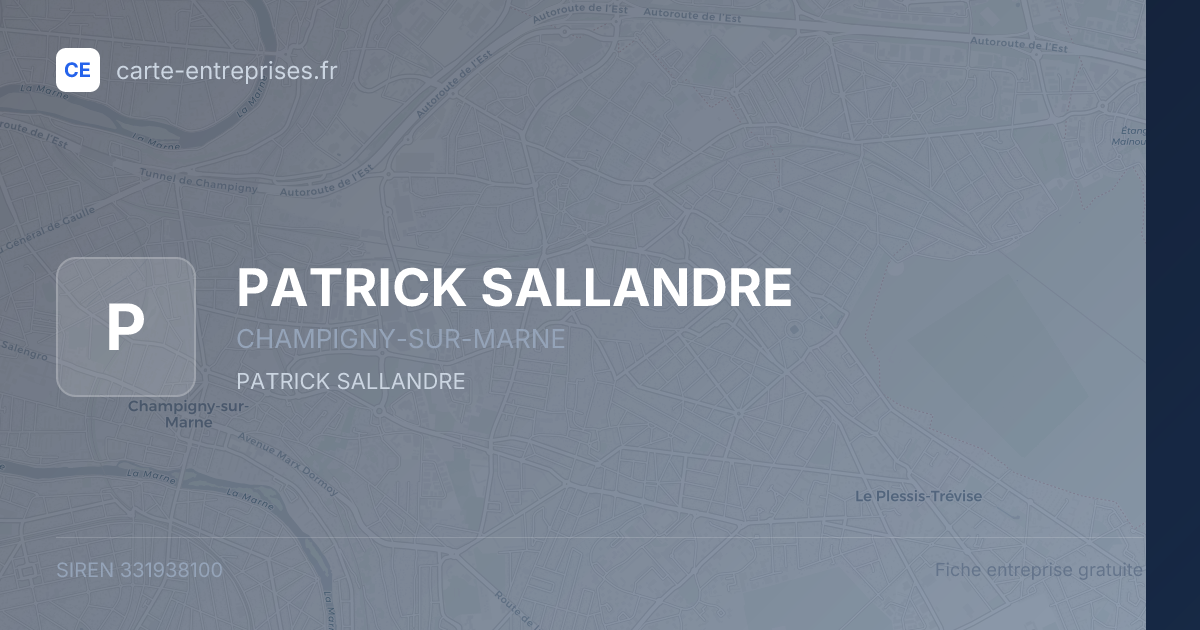 PATRICK SALLANDRE — 331938100 — fiche entreprise