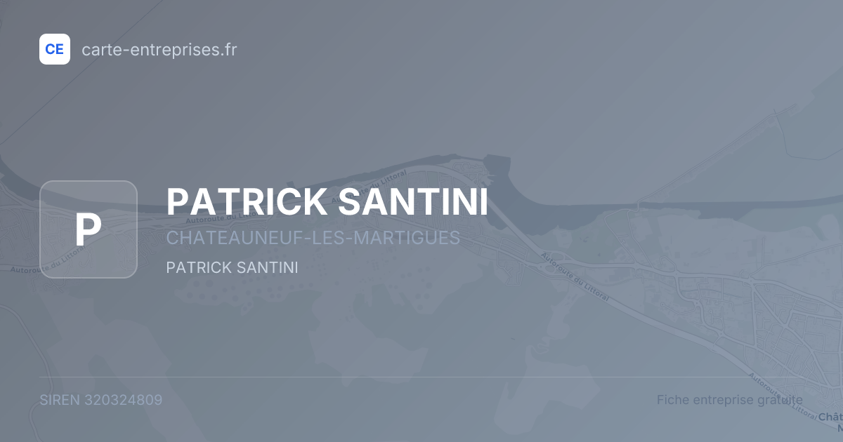 PATRICK SANTINI — 320324809 — fiche entreprise