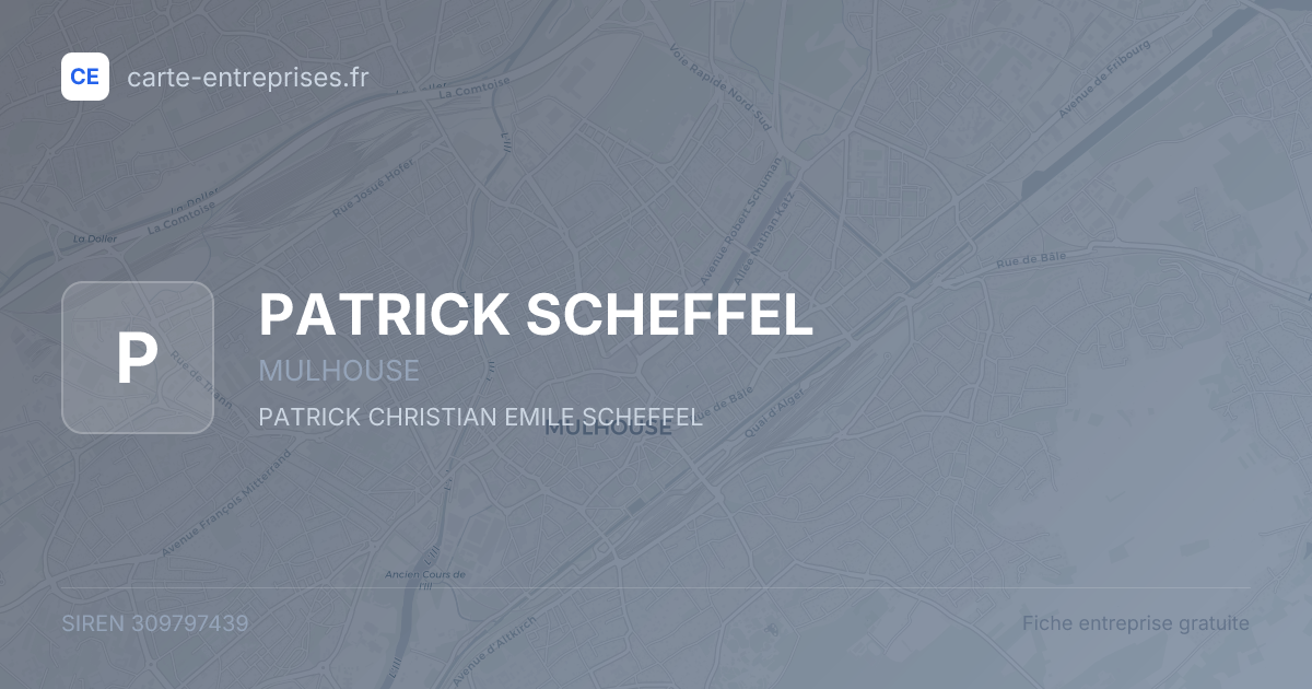 PATRICK SCHEFFEL — 309797439 — fiche entreprise