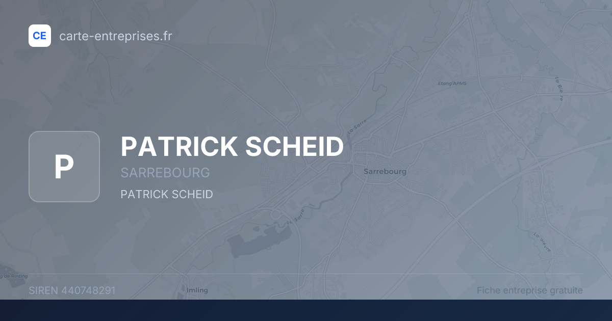PATRICK SCHEID — 440748291 — fiche entreprise