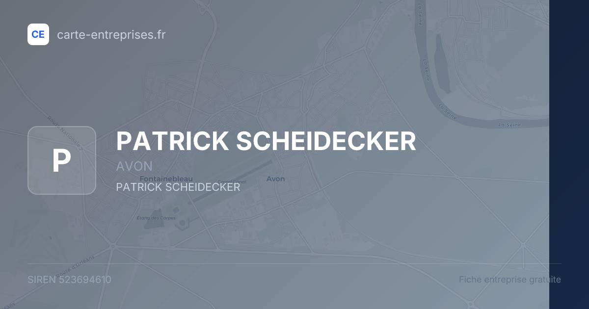 PATRICK SCHEIDECKER — 523694610 — fiche entreprise
