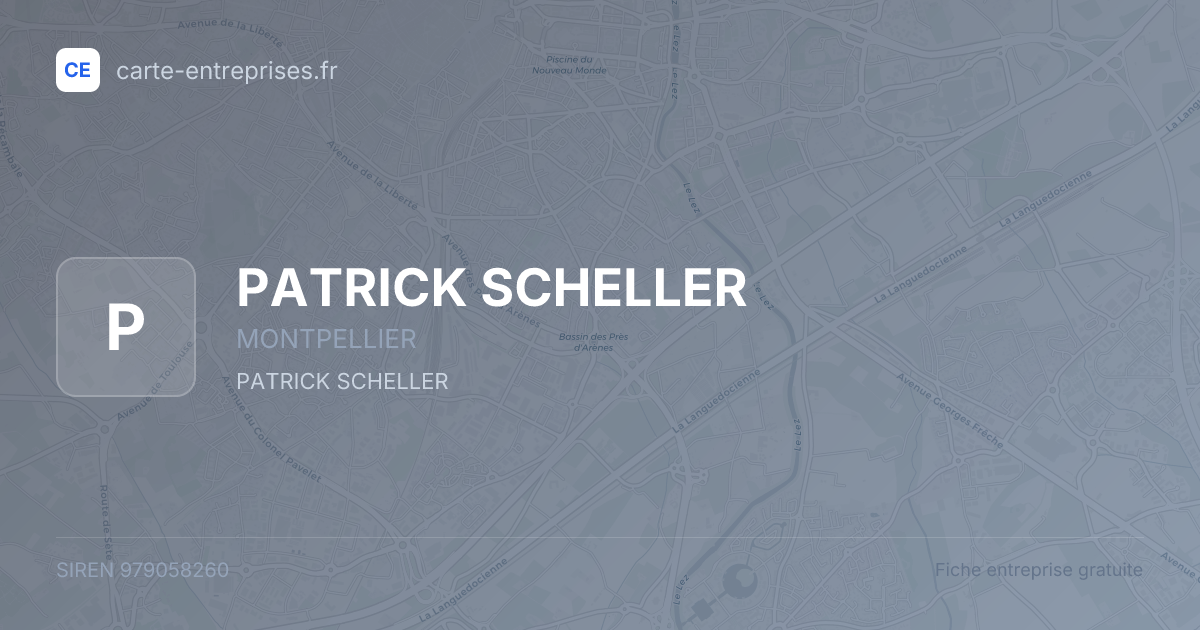 PATRICK SCHELLER — 979058260 — fiche entreprise