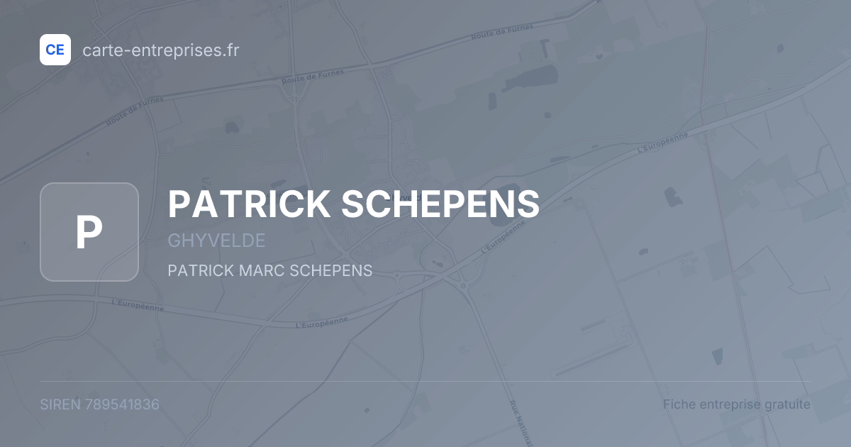 PATRICK SCHEPENS — 789541836 — fiche entreprise