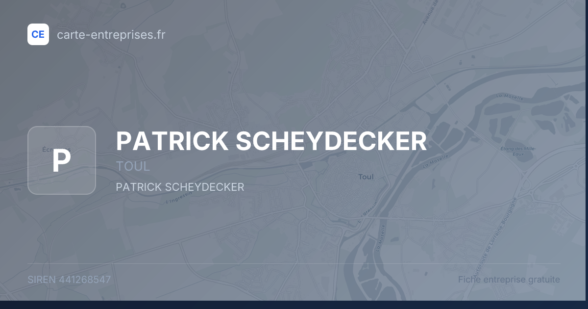 PATRICK SCHEYDECKER — 441268547 — fiche entreprise