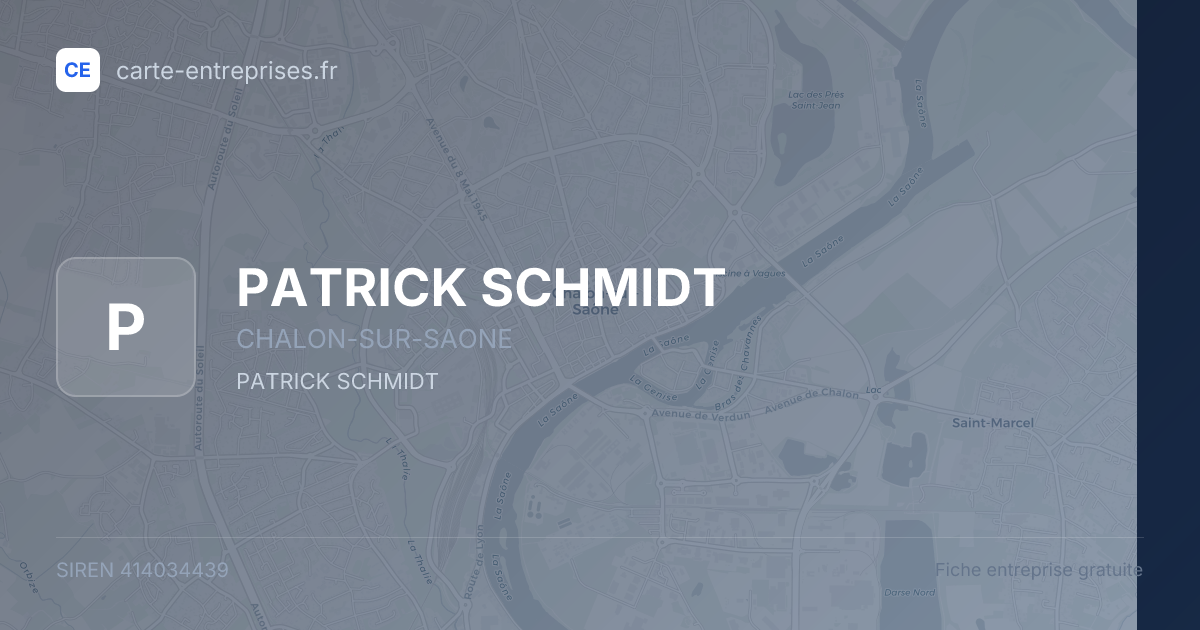 PATRICK SCHMIDT — 414034439 — fiche entreprise