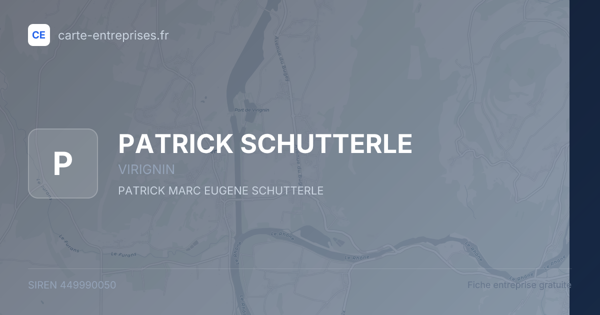 PATRICK SCHUTTERLE — 449990050 — fiche entreprise