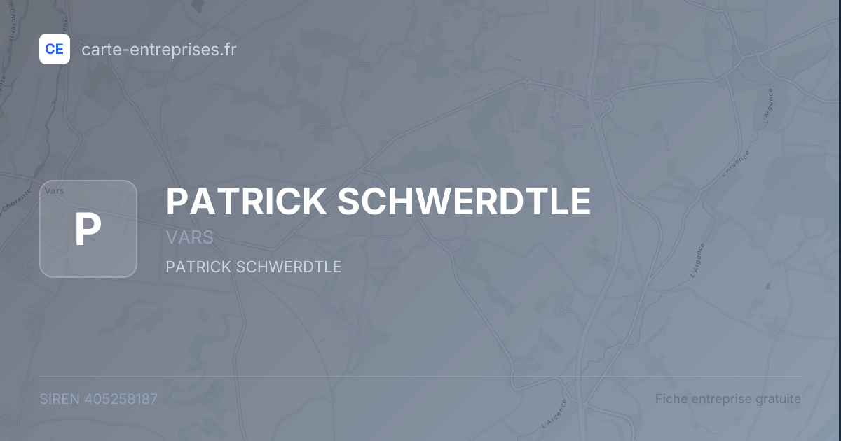 PATRICK SCHWERDTLE — 405258187 — fiche entreprise