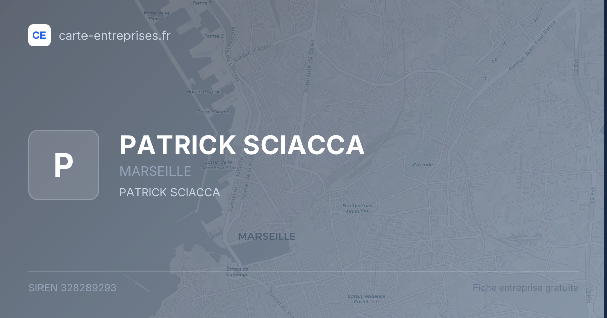 PATRICK SCIACCA — 328289293 — fiche entreprise
