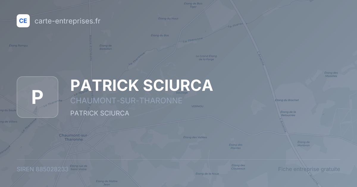 PATRICK SCIURCA — 885028233 — fiche entreprise