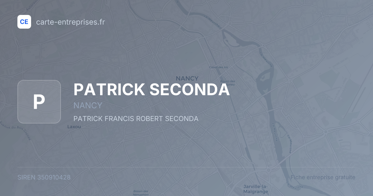 PATRICK SECONDA — 350910428 — fiche entreprise