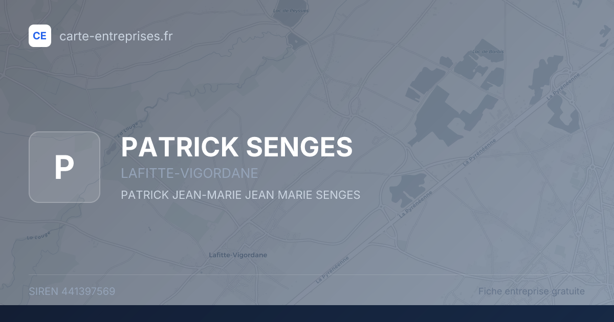 PATRICK SENGES — 441397569 — fiche entreprise