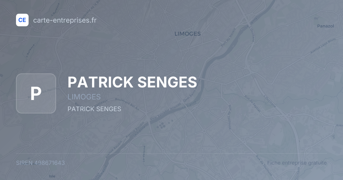 PATRICK SENGES — 498671643 — fiche entreprise