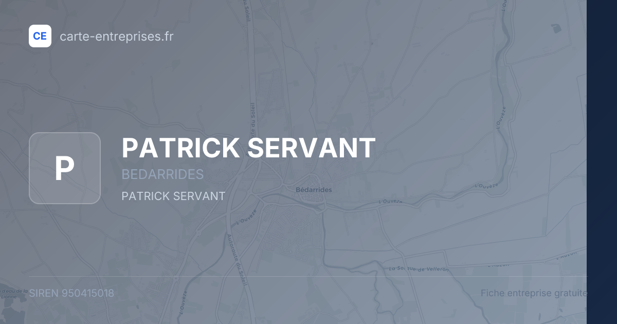 PATRICK SERVANT — 950415018 — fiche entreprise