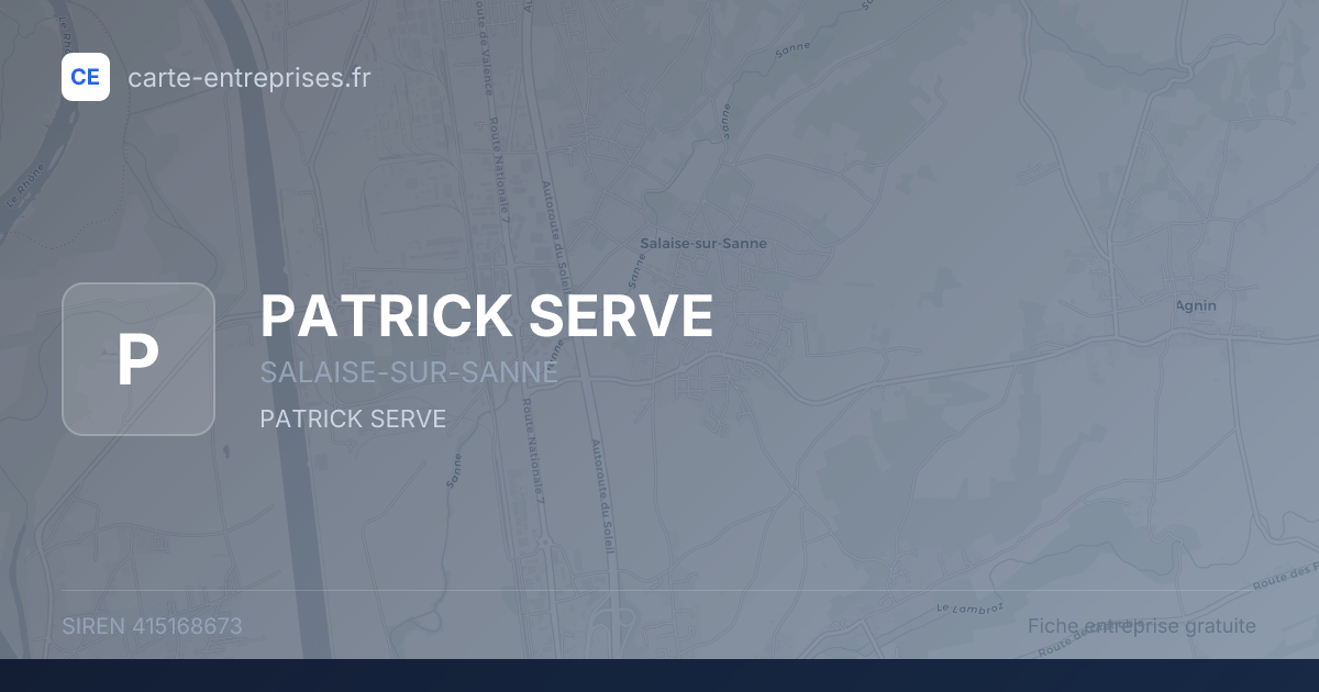 PATRICK SERVE — 415168673 — fiche entreprise