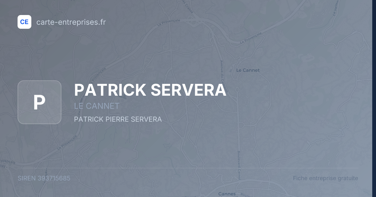 PATRICK SERVERA — 393715685 — fiche entreprise