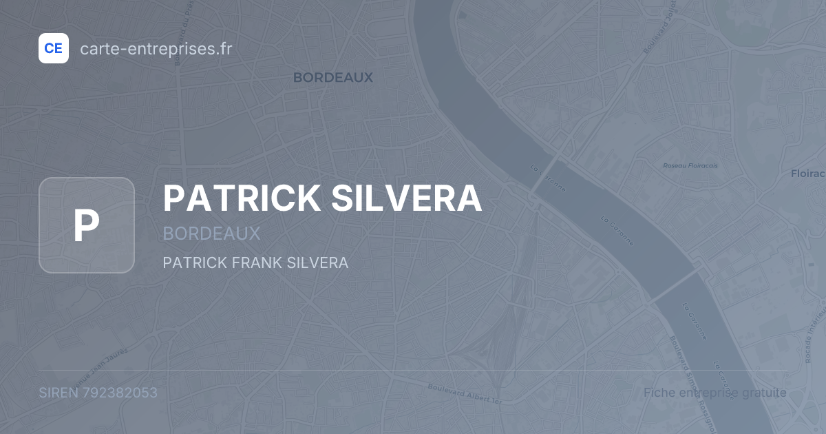 PATRICK SILVERA — 792382053 — fiche entreprise