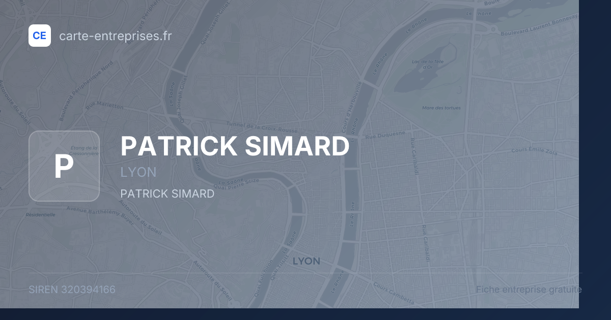 PATRICK SIMARD — 320394166 — fiche entreprise
