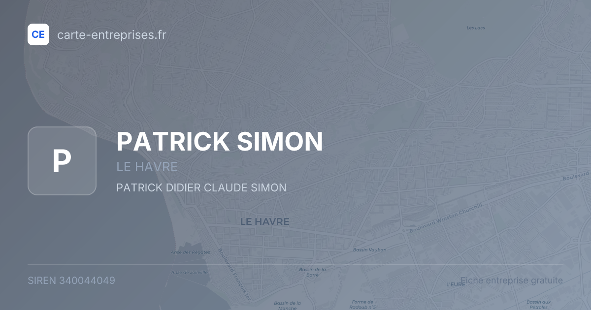 PATRICK SIMON — 340044049 — fiche entreprise