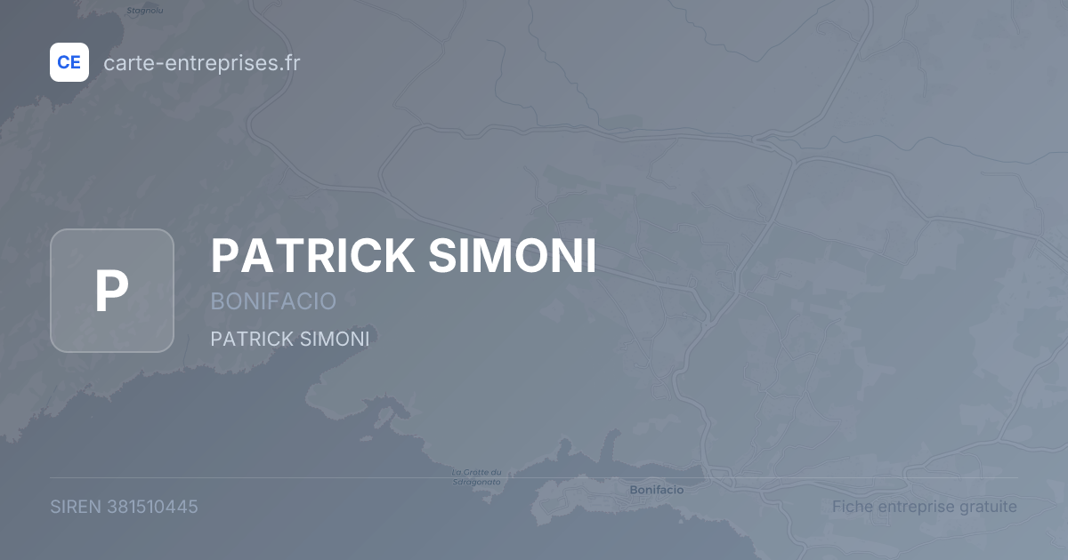 PATRICK SIMONI — 381510445 — fiche entreprise