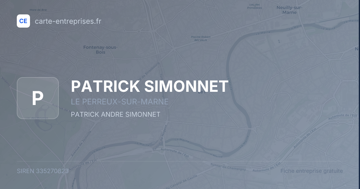 PATRICK SIMONNET — 335270823 — fiche entreprise