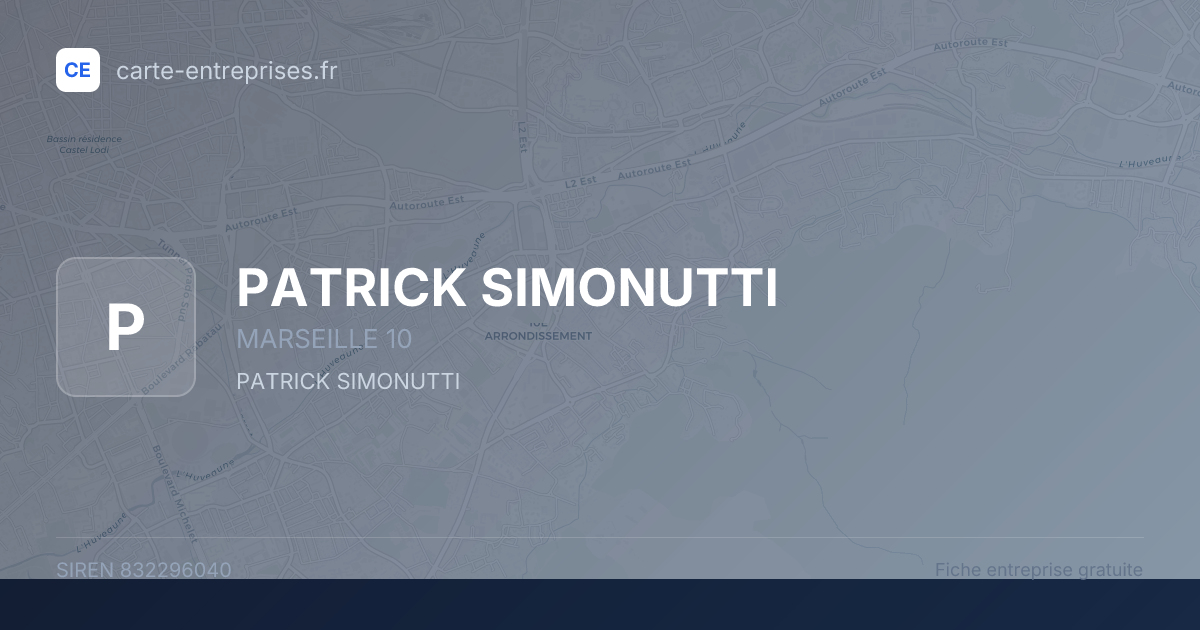 PATRICK SIMONUTTI — 832296040 — fiche entreprise